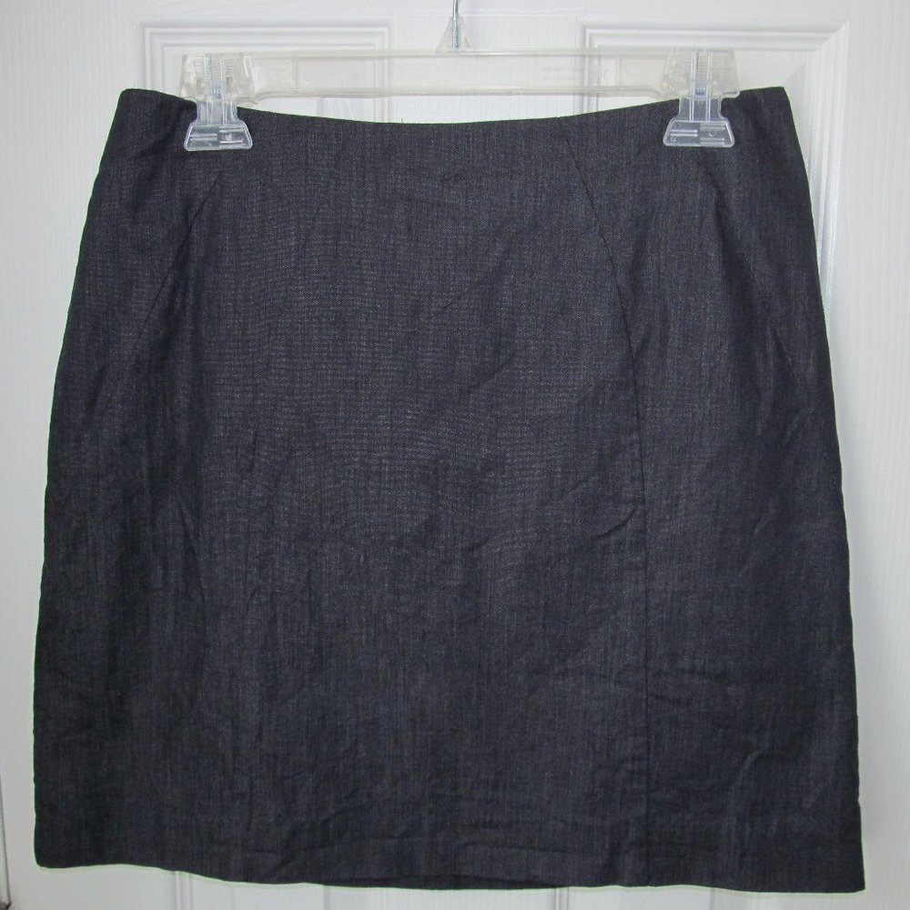 Loft Dressy Navy Denim Style Skirt